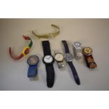 Eight various Swatch wristwatches.