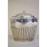 A silver Queen Anne style lidded sugar box, by Barker Brothers, Chester 1918?, (marks rubbed),