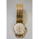 A Limit 9ct gold gentleman's mechanical wristwatch, cal 77, 31mm case, hallmark Birmingham 1956,