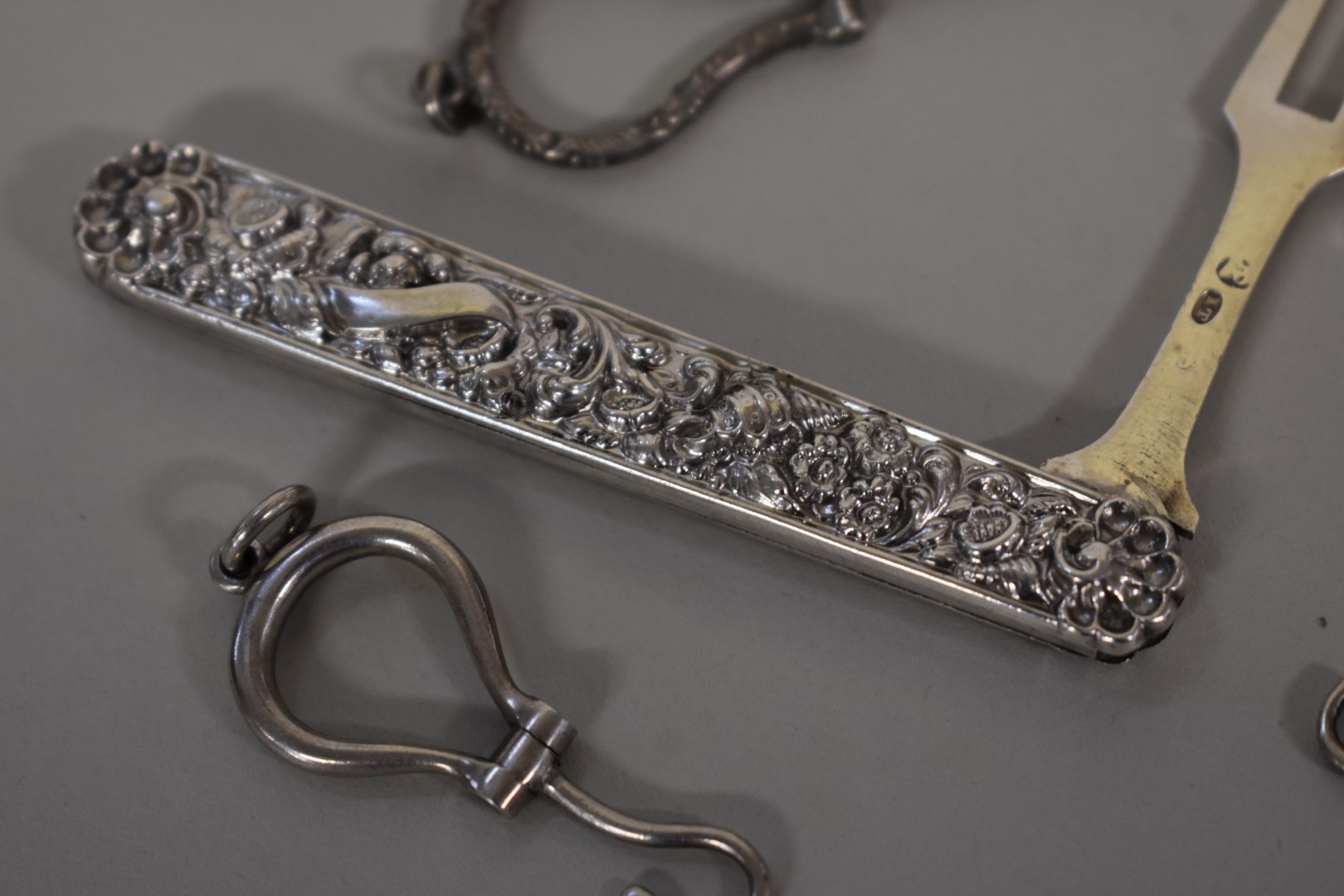 A pair of William IV silver lorgnettes, by Mary Anne Holmes, London 1827; together with a Georgian - Image 2 of 6