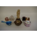 A mixed group of Chinese items,Â to include: a soapstone figure of a sage, total 19cm; a Canton