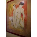 Alan Sievewright, male life study, signed, pencil and watercolour, 75 x 55cm; together with others