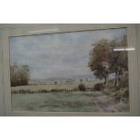 Frank Myatt, 'Lurgashall'; 'Farm Road near Brighton', a pair, each signed, watercolour, 24.5 x 37.