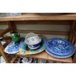 An interesting collection of 19th century English pottery and porcelain; together with a Brannam