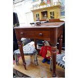 A Victorian mahogany single drawer side table, 60cm wide.