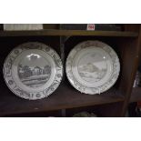 Two French creamware plates, largest 25cm diameter.