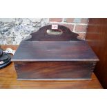 A Georgian mahogany cutlery box, 38cm wide.