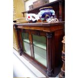 An early Victorian rosewood and mahogany chiffonier, 123 cm wide.