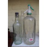 A Pink's of Chichester soda siphon; together with another Pink's bottle; and another old bottle.