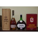 Two bottles of Armagnac, comprising: a 70cl Janneau VSOP, in owc; and 24 2/3 fl.oz. Hector de