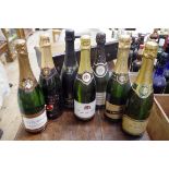 Seven various 75cl bottles of sparkling wine, to include: Harrods Grand Cru Blanc de Blanc