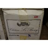 A case of twenty-four 37.5cl bottles of Chateau Le Boscq Vielles Vignes, 1996, in oc. (24)PLEASE