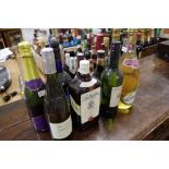 Ten various bottles of alcohol, to include: a 75cl Lay & Wheeler NV champagne; a 50cl cherry