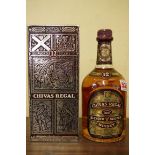 A 75cl bottle of Chivas Regal 12 year old whisky, in card box.