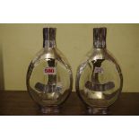 A pair of silver mounted Haig's Dimple 350 year anniversary limited edition clear glass whisky