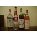 Four various bottles of dessert wine, comprising: La Flora Blanche Sauternes; Est Est Est di