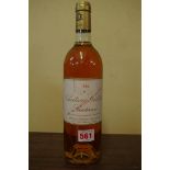 A 75cl bottle of Chateau Gilette Sauternes 1962.