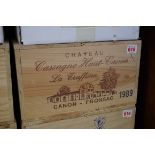 A case of twelve 75cl bottles of Chateau Cassagne Haut Canon, 1989, in owc. (12)PLEASE NOTE: