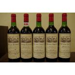 Five 75cl bottles of Chateau Bonnet Bordeaux 1978, Andre Lurton. (5)