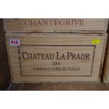 A case of twelve 75cl bottles of Chateau La Prade, 2000, in owc. (12)PLEASE NOTE: ADDITIONAL VAT