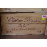 A case of twelve 75cl bottles of Chateau Potensac, 1986, in owc. (12)PLEASE NOTE: ADDITIONAL VAT