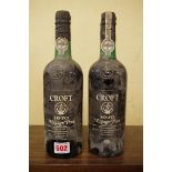 Two 75cl bottles of Croft 1970 vintage port. (2)