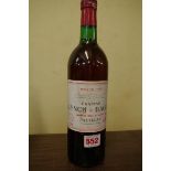 A 75cl bottle of Chateau Lynch Bages Pauillac 1978.