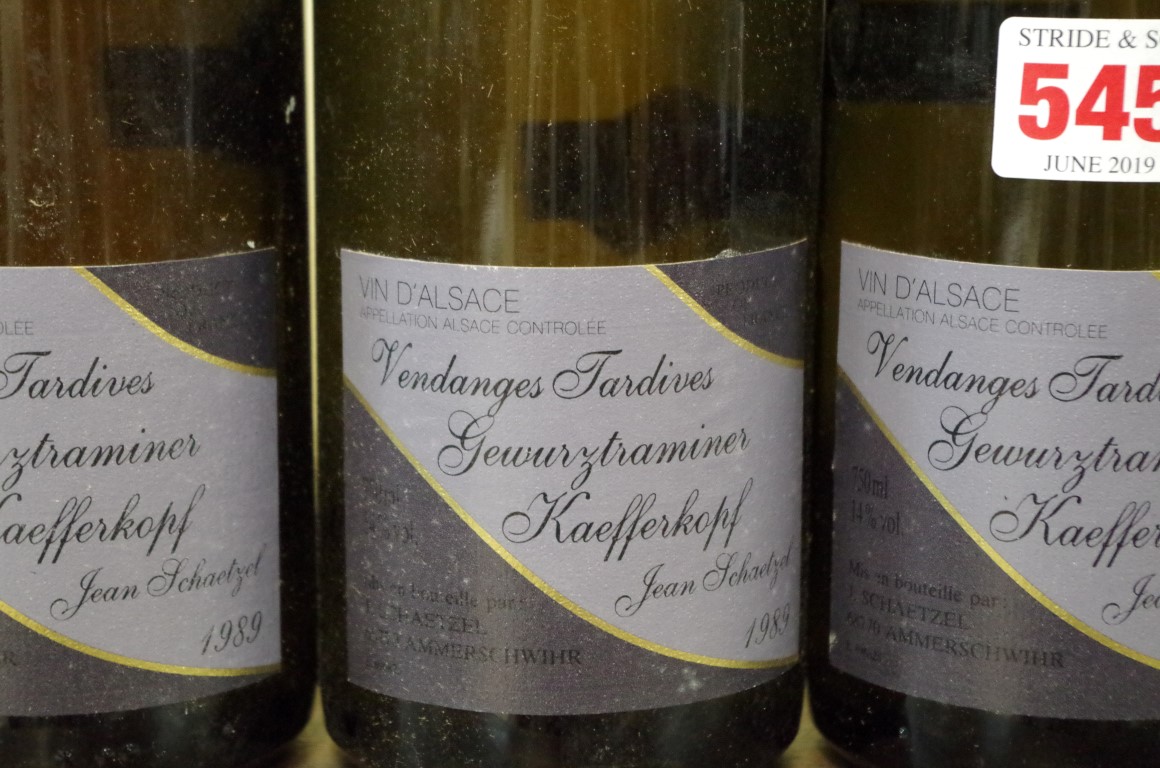 Four 75cl bottles of Gewurztraminer Kaefferkopf Vendanges Tardives 1989, Jean Schaetzel. (4) - Image 2 of 3