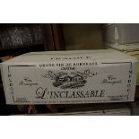 A case of twelve 75cl bottles of Chateau L'Inclassable, 2005, in oc. PLEASE NOTE: ADDITIONAL VAT