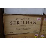 A case of twelve 75cl bottles of Chateau Serilhan, 2003, in owc. (12)PLEASE NOTE: ADDITIONAL VAT