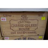 A case of twelve 75cl bottles of Chateau Chasse Spleen, 1986, in owc. (12)PLEASE NOTE: ADDITIONAL