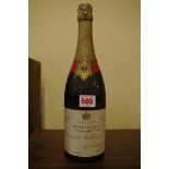 A bottle of Bollinger 1961 vintage Extra Quality Brut champagne.