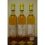 Three 50cl bottles of Chateau Doisy-Daene Barsac 1997. (3)