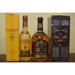 Two bottles of whisky, comprising: a 1 litre Chivas Regal 12 year old blended; and a 35cl