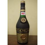 A 24 fl.oz. bottle of Camus Grande VSOP cognac.