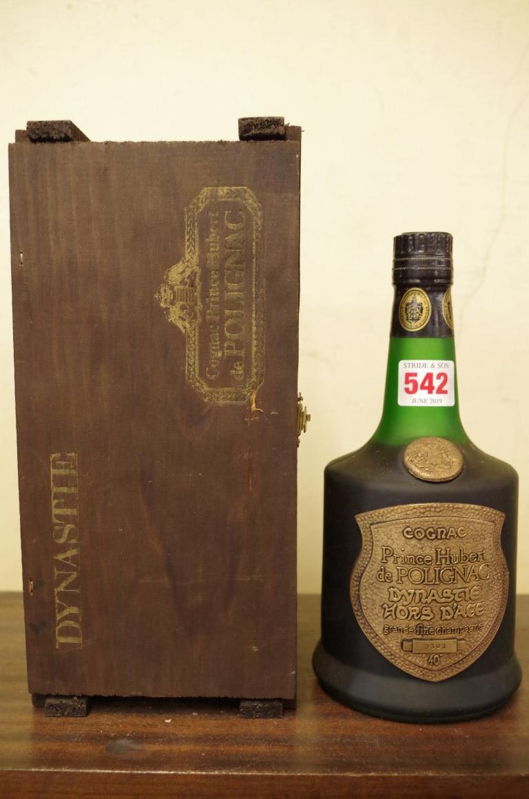 A 24 fl.oz. bottle of Prince Hubert de Polignac Dynastie Hors D'Age grand fine champagne cognac,