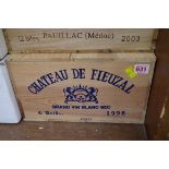 A case of twelve 75cl bottles of Chateau de Fieuzal Blanc, 1998, in owc. (12)PLEASE NOTE: ADDITIONAL