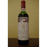A 75cl bottle of Chateau Mouton Rothschild 1966, No. 083386.
