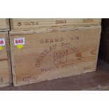 A case of twelve 75cl bottles of Chateau Poujeaux, 1986, in owc. (12)PLEASE NOTE: ADDITIONAL VAT