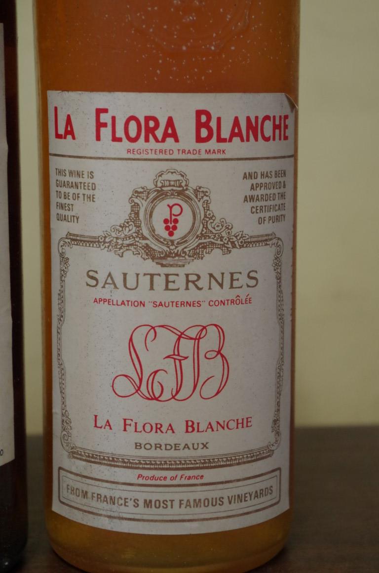 Four various bottles of dessert wine, comprising: La Flora Blanche Sauternes; Est Est Est di - Image 5 of 8