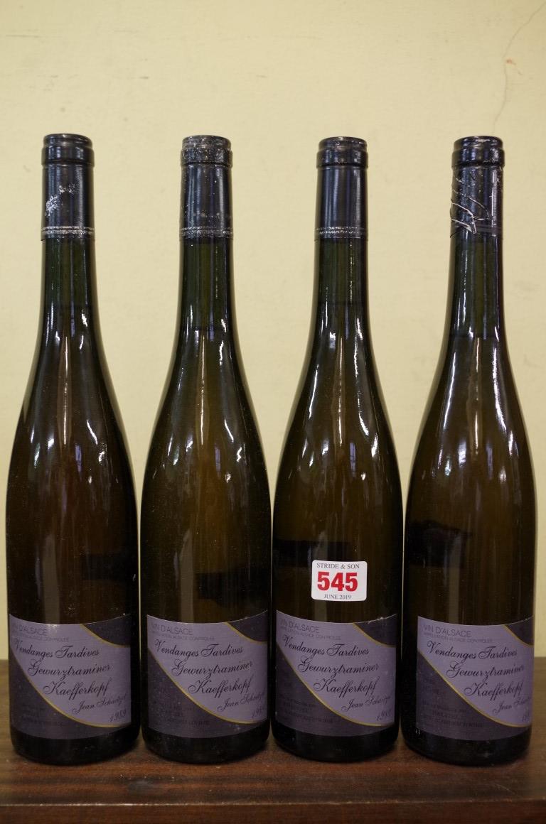 Four 75cl bottles of Gewurztraminer Kaefferkopf Vendanges Tardives 1989, Jean Schaetzel. (4)