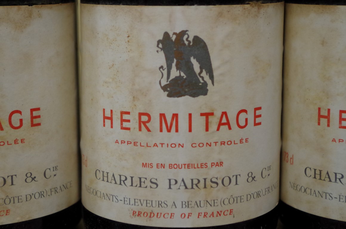 Three 75cl bottles of Hermitage 1974, Parisot. (3) - Image 2 of 3