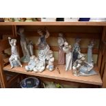 Ten Lladro figures.