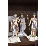 Three Wedgwood Limited Edition Egyptian figures, comprising 'Tutankhamun'; 'Akhenaten'; and '