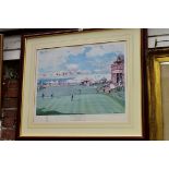 Arthur Weaver, '18th Green Royal & Ancient', signed in pencil, with further small sketch of golfer