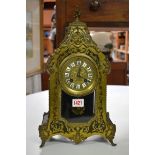 A late 19th century, Louis XVI style, boulle bracket clock, 39cm high, with pendulum.