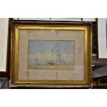 W E Atkins, a paddle steamer, possibly the Royal Yacht 'Alberta', signed, watercolour, 29.5 x 46cm.