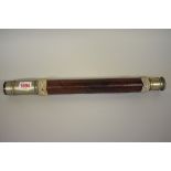 A leather and nickel plated single drawer telescope, by Ross, No.50465, 62.5cm extended.