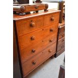 A Victorian mahogany chest of drawers, 95cm wide.