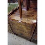 A Regency mahogany tray top commode, 51cm wide.